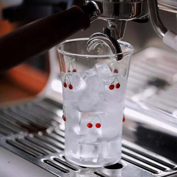 グラス さくらんぼ柄 耐熱ガラス製 300ml グラスコカップ おしゃれ 電子レンジ対応 誕生日 ギフト プレゼント ギフト包装可