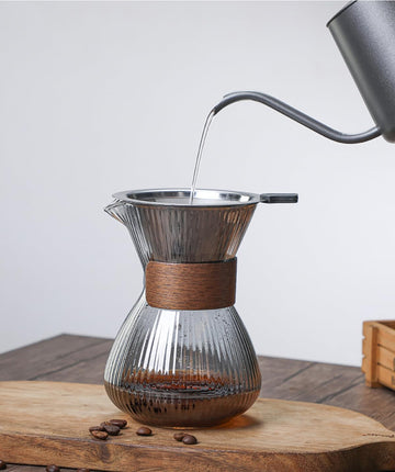 コーヒーサーバー 割れない ドリップコーヒーサーバー 大容量 コーヒードリッパー 耐熱ガラス 400ml 高ホウ素シリカガラス材料 ペーパーコーヒーフィルター不要 器具 コーヒーサーバーセット ハンドドリップ コーヒーカラフェ コーヒーサーバー 喫茶店 おしゃれ