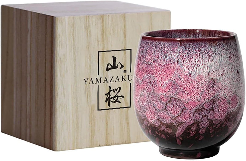 湯呑 山桜 2点セット 湯呑み 湯のみ 桜 直径7.5×高さ8.0cm 磁器 桜 断熱 ピンク 桃色 170ml おしゃれ 食器 和風 優雅 お茶 高級 さび お祝い プレゼント おすすめ