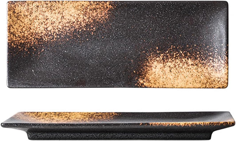 MIYUNNO 焼物皿 刺身皿 陶器 和食器 長皿 磁器 皿 角皿 焼き魚皿 焼き物皿 魚料理 レストラン 居酒屋 和風 おしゃれ 電子レンジ 食洗機対応 食器 お皿セット 5枚セット カラー1 26.5x10.5x2.4cm