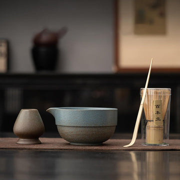 茶道具 セット お点前セット 抹茶セット 4点セット 茶杓 茶筅 茶せん 百本立 茶筅立て