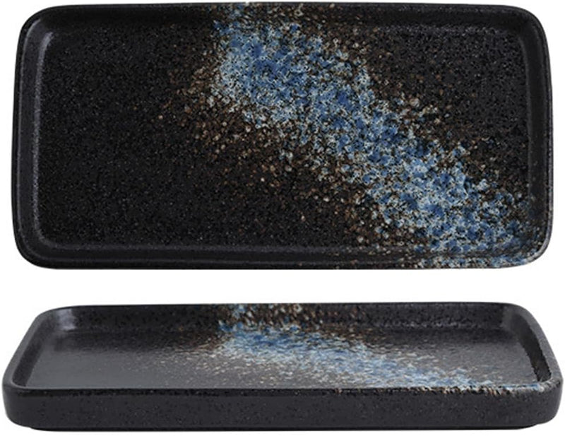 MIYUNNO 焼物皿 和食器 刺身皿 陶器 長皿 磁器 皿 角皿 焼き魚皿 焼き物皿 魚料理 レストラン 居酒屋 和風 おしゃれ 電子レンジ 食洗機対応 食器 お皿セット 3枚セット カラー7 19x9.5x2cm