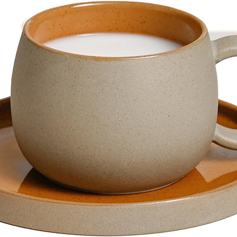 コーヒーカップ 陶器 ソーサー セット セラミック  250ml ピンク