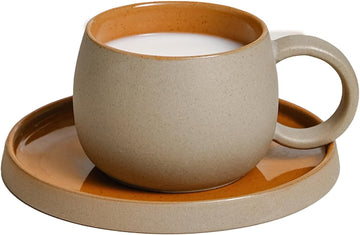 コーヒーカップ 陶器 ソーサー セット セラミック  250ml ピンク