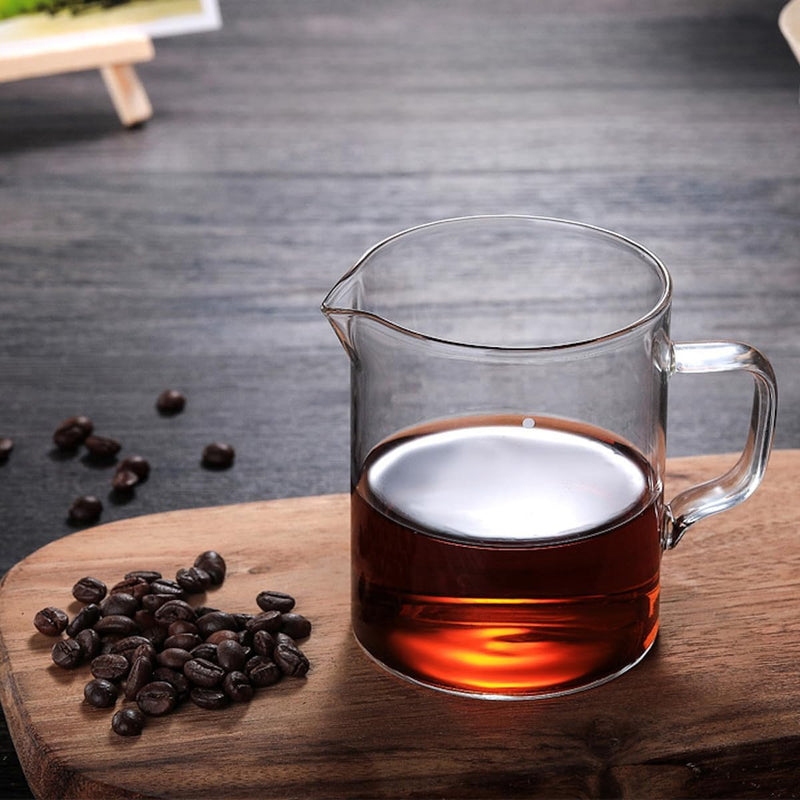 コーヒードリッパー ハンドドリップセット コーヒーサーバー 割れない 高ホウ素シリカガラス材料 耐熱ガラス 直火対応 耐寒性 透明 電子レンジ·食洗機対応 コーヒー用品 使いやすい 洗いやすい 多用途 家用 喫茶店 透明 1~2杯用 400ml