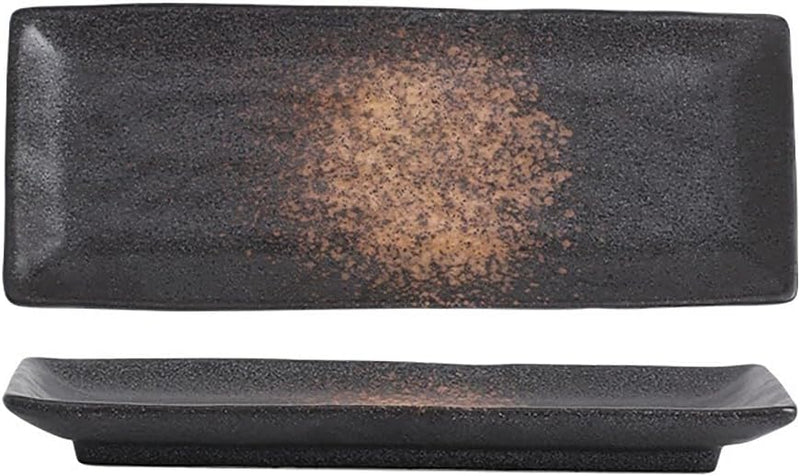 長角皿 陶器 お皿セット すし 焼き物皿 魚 皿 刺身皿 焼き魚皿 寿司皿 長皿 魚料理 和食 揚げ物 お茶 ソース入 薬味壺 長方形 プレート 食器 レストラン 居酒屋 和風 磁器 おしゃれ QIUWENP