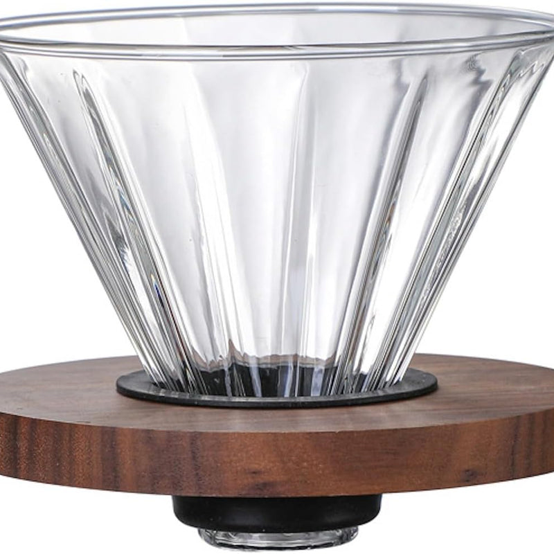 コーヒーサーバー 割れない 高ホウ素シリカガラス材料 耐熱ガラス 直火対応 耐寒性 ドリッパー 電子レンジ·食洗機対応 コーヒー用品 洗いやすい 多用途 家用 喫茶店 1~4杯用 550ml 透明