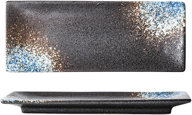 MIYUNNO 焼物皿 刺身皿 陶器 和食器 長皿 磁器 皿 角皿 焼き魚皿 焼き物皿 魚料理 レストラン 居酒屋 和風 おしゃれ 電子レンジ 食洗機対応 食器 お皿セット 5枚セット カラー1 26.5x10.5x2.4cm