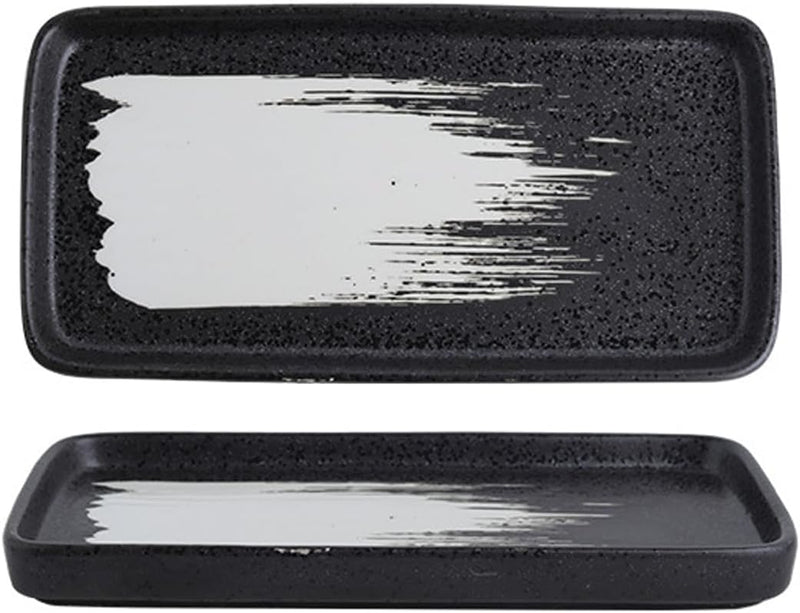 MIYUNNO 焼物皿 和食器 刺身皿 陶器 長皿 磁器 皿 角皿 焼き魚皿 焼き物皿 魚料理 レストラン 居酒屋 和風 おしゃれ 電子レンジ 食洗機対応 食器 お皿セット 3枚セット カラー7 19x9.5x2cm