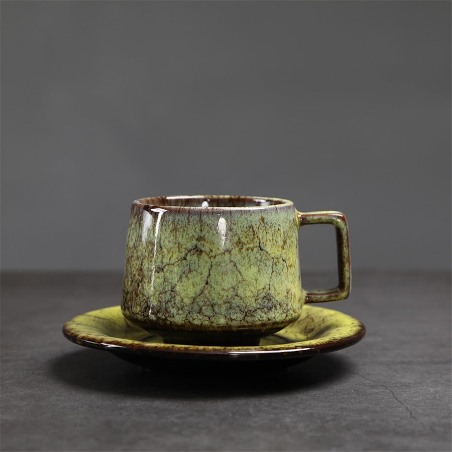 JIKANNOYA コーヒーカップ 陶器 ソーサー セット セラミック カップ