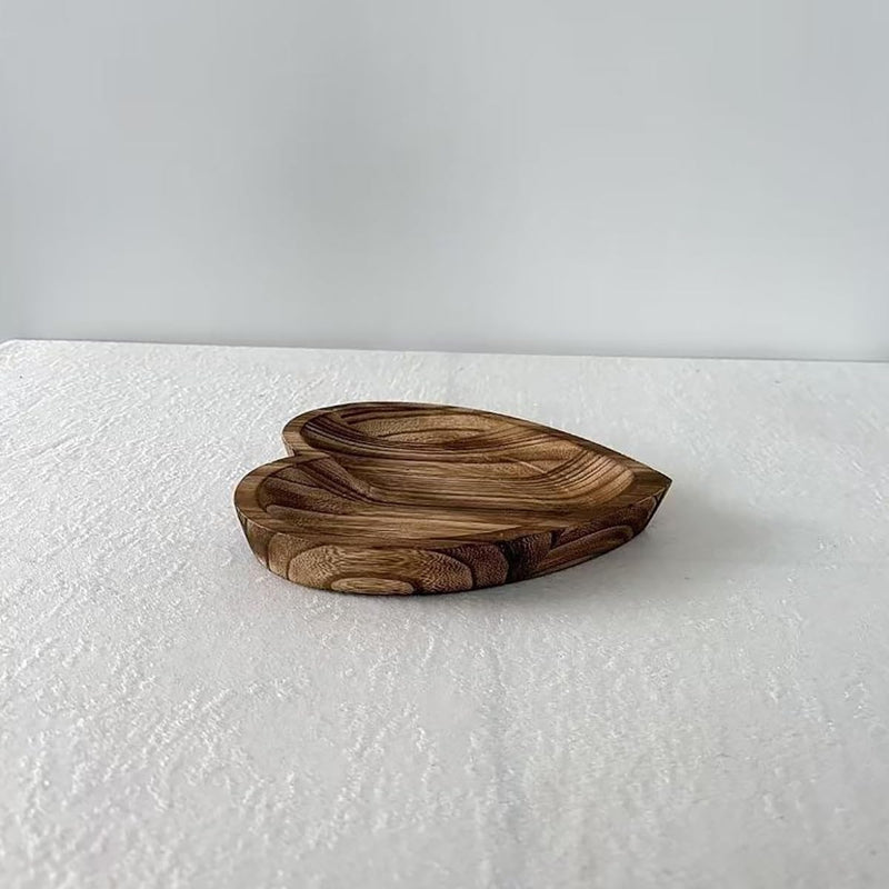 MIYUNO トレー 木製 茶席 お盆 おぼん 愛心の形 ハート 愛情 小物入れ 茶道具 茶托 盛器 お皿 小皿 豆皿 カフェ ティー 彼女 彼氏 結婚祝い プレゼント おしゃれ AIXN