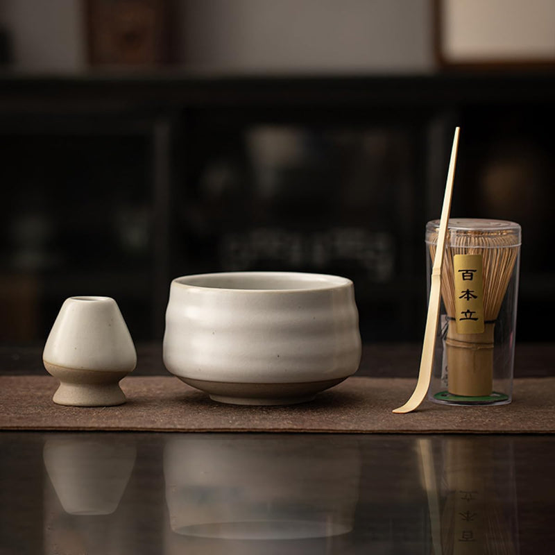 MIYUNO 抹茶セット お点前セット 茶道具 セット 4点セット 茶杓 茶筅 茶せん 百本立 茶筅立て くせ直し 初心者 お手入れも簡単 母の日 父の日 誕生日 贈り物