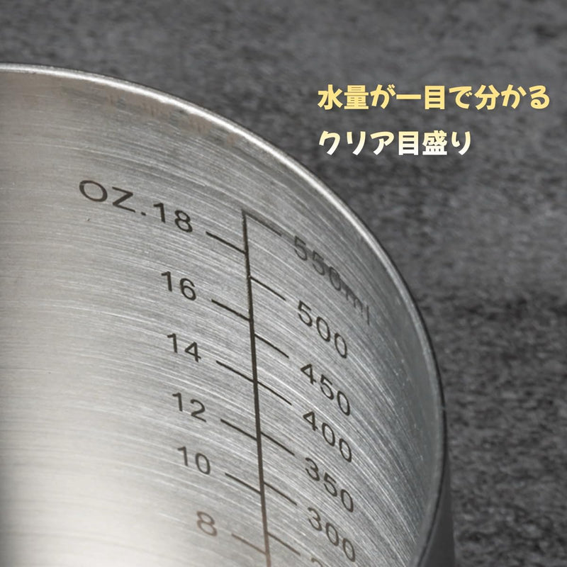 コーヒー ケトル 細口 コーヒーポット ドリップケトル 直火 ih対応 v60 ミニ 小型 目盛り ステンレス製 クルミ材ハンドル 人気 コーヒー やかん アウトドア キャンプ プレゼント ギフト 贈り物 実用容量350ml ブラック