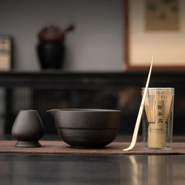 茶道具 セット お点前セット 抹茶セット 4点セット 茶杓 茶筅 茶せん 百本立 茶筅立て