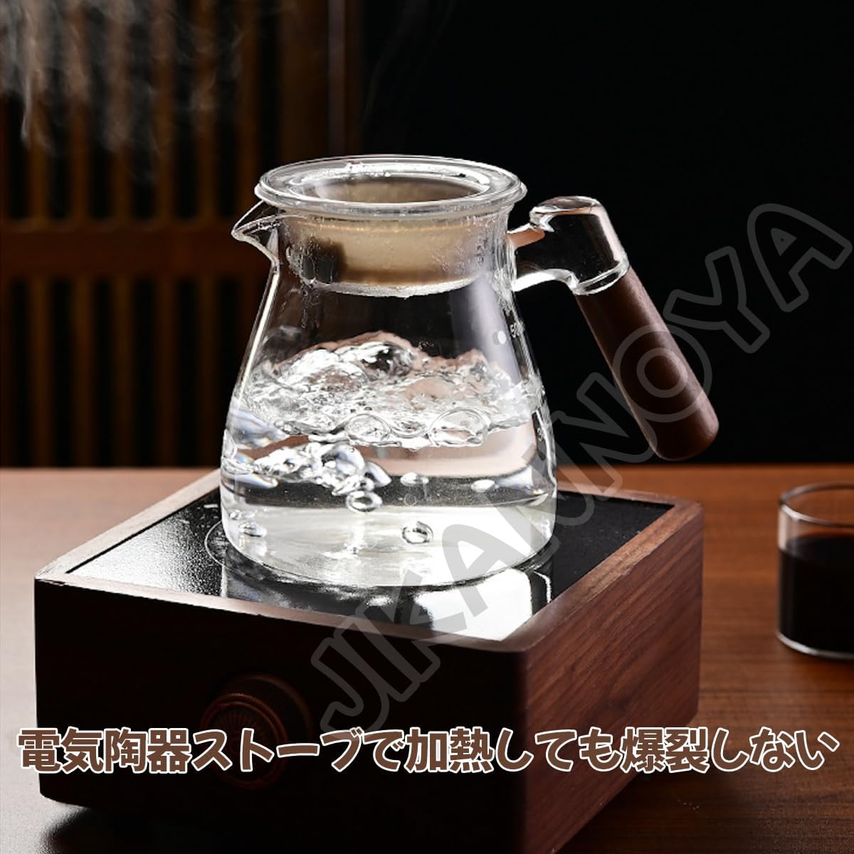 コーヒードリッパー ハンドドリップセット コーヒーサーバー 割れない コーヒー サーバー 高ホウ素シリカガラス材料 耐熱ガラス 直火対応 耐寒性 透明 蓋付き 木製ハンドル 電子レンジ·食洗機対応 目盛り付き コーヒー用品 使いやすい 洗いやすい 多用途 家用 喫茶店 1~2杯用 400ml