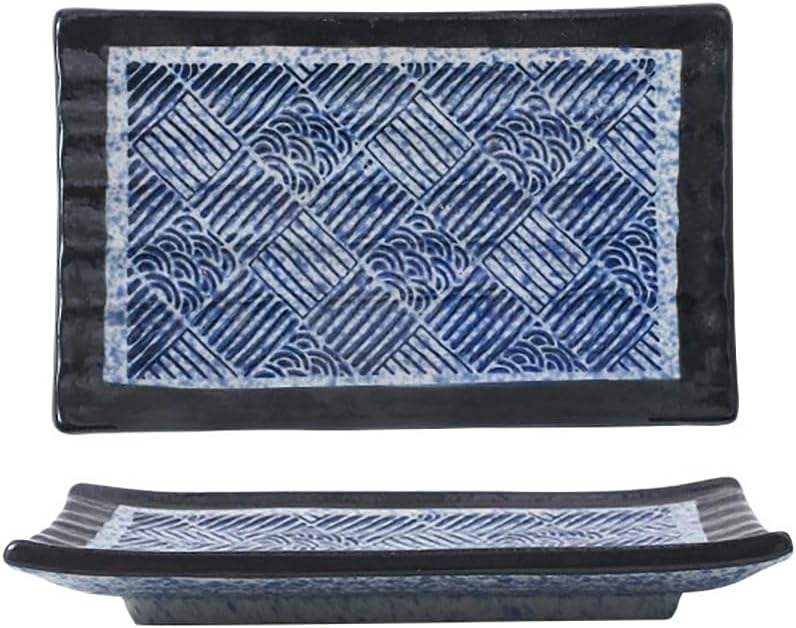 長角皿 陶器 お皿セット すし 焼き物皿 魚 皿 刺身皿 焼き魚皿 寿司皿 長皿 魚料理 和食 揚げ物 お茶 ソース入 薬味壺 長方形 プレート 食器 レストラン 居酒屋 和風 磁器 おしゃれ gezbolanZJ