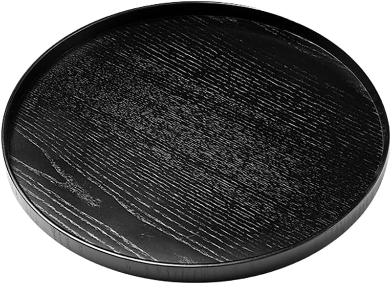 MIYUNOトレー 木製 茶席 お盆 丸型 トレイ ガラス 小物入れ 茶道具 茶托 おしゃれ 盛器 ガラス皿 小物入れ 茶道具 お皿 小皿 豆皿 カフェトレー ティートレー 茶器 急須置き 急須受台 お洒落 便利 家庭用 業務用