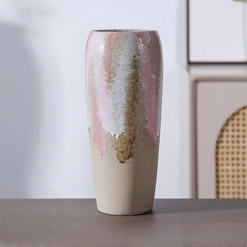 フラワーベース 花瓶 陶器 大きい flower vase 割れない 一輪挿し インテリア 花器 シンプル おしゃれ 生け花 造花 ドライフラワー 北欧 飾り インテリア飾り ins ギフト プレゼント 高さ24.5cm HP03