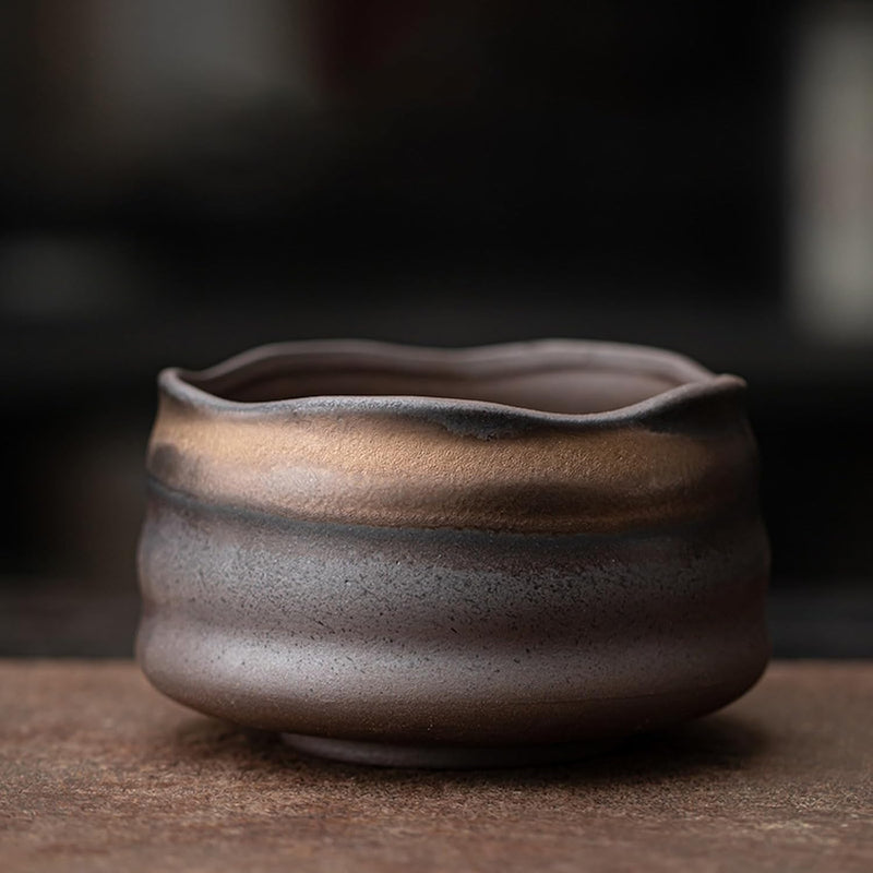 抹茶セット 茶道具 初心者 自宅用 お点前セット 4点セット 陶器 抹茶茶碗 茶杓 茶筅 茶せん 百本立 茶筅立て くせ直し お手入れも簡単 母の日 父の日 誕生日 贈り物 侘寂 レトロ 鎏金 450ml