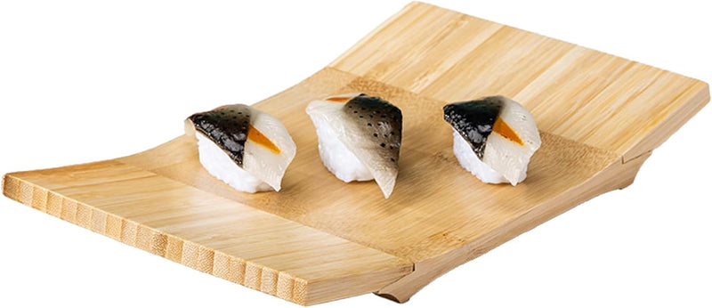 寿司下駄 寿司盛台 ランチプレート 食器 寿司 寿司皿 刺身盛台 和食 寿司プレート 盛器 刺身やお寿司の盛り付けに sushi 刺身盛り合わせ 業務用 飲食店 日本料理 高級料亭 宴会用 家庭用 木製 21*12*3cm