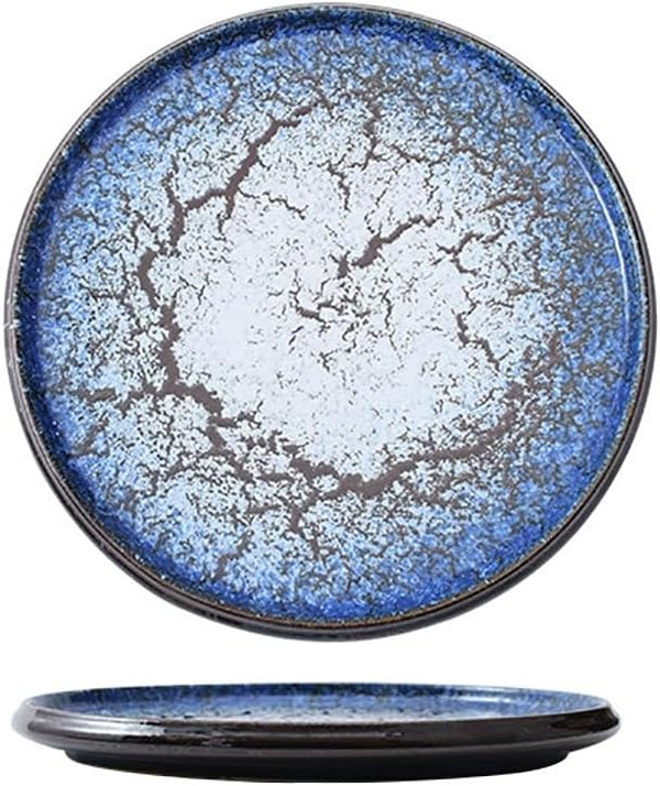 大皿 プレート 12寸皿 2セット 直径約29.5cm 陶器 和食器 中皿 盛皿 デザート皿 窯変 おしゃれ 食器 洋食 和食 カフェ風 北欧風 家庭用 居酒屋 和風 料亭 旅館 飲食店 業務用 電子レンジ 食洗機対応 12CUNXICAN