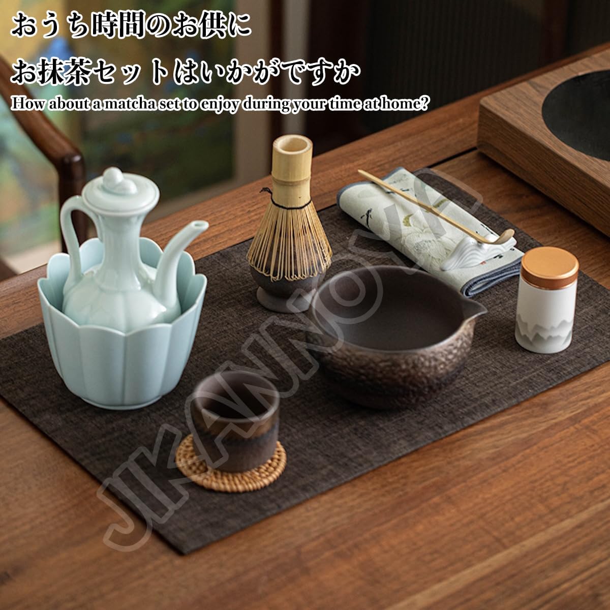 茶道具 セット 抹茶セット お点前セット 14点セット 茶筅 茶せん 百本立 茶筅立て くせ直し 茶杓 茶壺 陶器茶杓立て 茶筒 トレイ付き 初心者 抹茶スターター おうち時間グッズ お手入れも簡単 母の日 父の日 誕生日 贈り物 鎏金