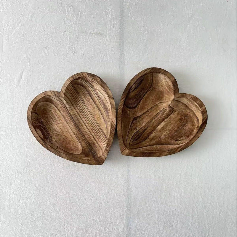 MIYUNO トレー 木製 茶席 お盆 おぼん 愛心の形 ハート 愛情 小物入れ 茶道具 茶托 盛器 お皿 小皿 豆皿 カフェ ティー 彼女 彼氏 結婚祝い プレゼント おしゃれ AIXN