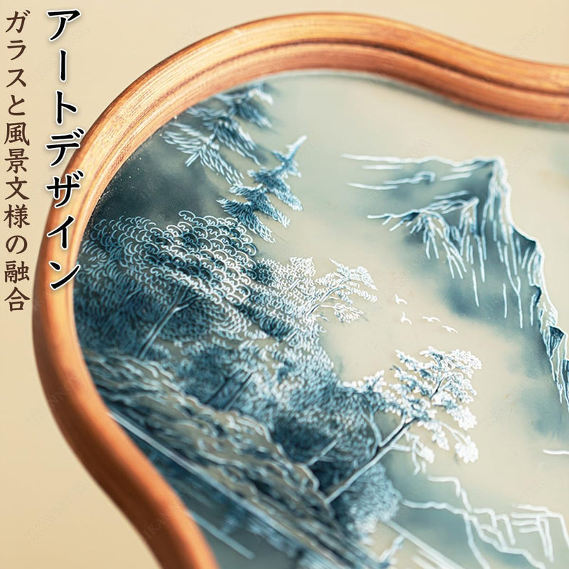 JIKANNOYA トレー お盆 竹製 滑らないトレー 天然竹 花海棠 多目的トレイ 小物入れ 北欧 トレイ カフェトレー コースター 茶托 ティートレー 前菜プレート ランチョン お膳 お茶 食事用 卓上用トレイ 定食用 多機能 便利 家庭用 業務用 29×21.5×2.5cm