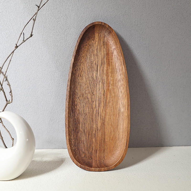 MIYUNO トレー 木製 茶席 お盆 おぼん 天然木 トレイ ガラス 小物入れ 茶道具 茶托 おしゃれ 盛器 ガラス皿 小物入れ 茶道具 お皿 小皿 豆皿 胡桃色 カフェトレー ティートレー 中国茶器 急須置き お洒落 おしゃれ BUGZE