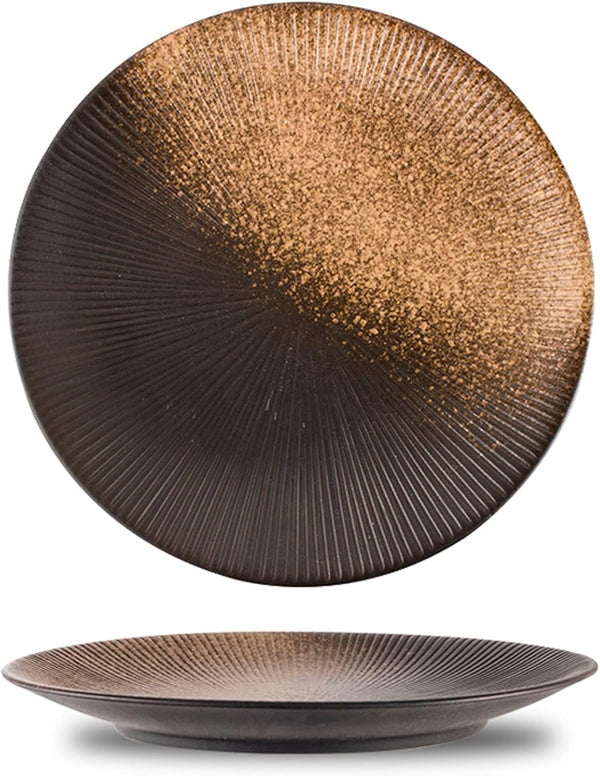 MIYUNO パスタ皿 皿 カレー皿 丸皿 プレート 焼物皿 ケーキ皿 焼き物皿 デザートプレート 取り皿 刺身皿 和食器 和皿 魚 お皿 食器セット 魚焼き器 dish 大皿 丸 陶器 陶盤 割れない 耐熱 電子レンジ 食洗機対応 和風 あじわい おしゃれ 業務用 レストラン 居酒屋 25.3cm 3枚セット TCPYX14