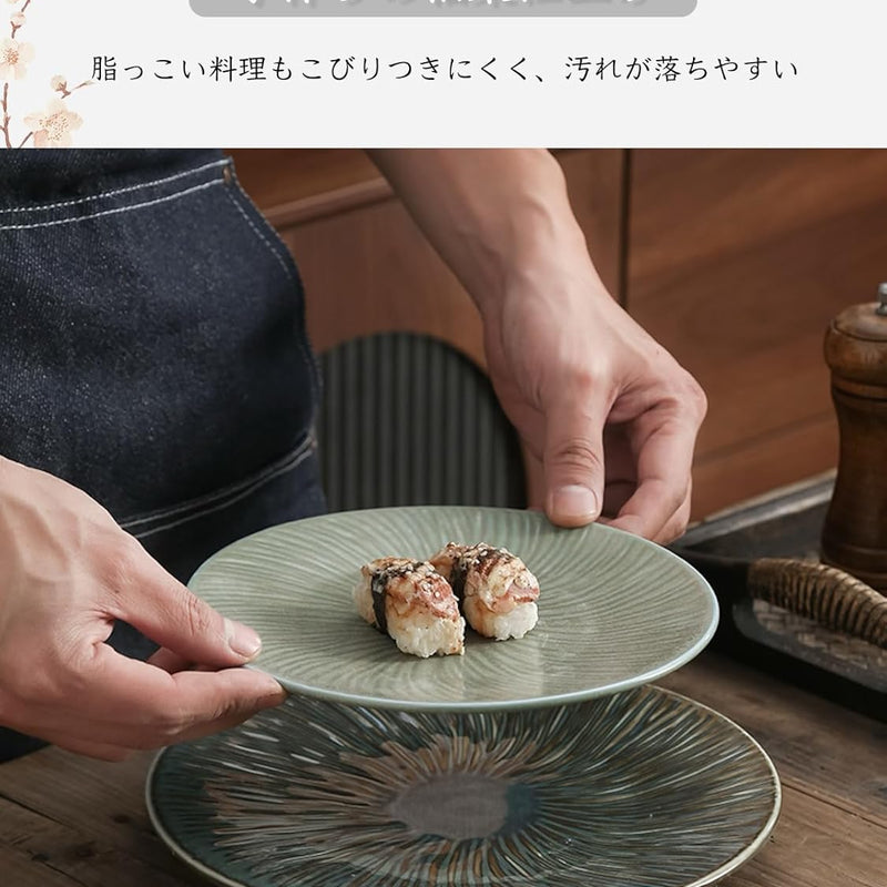 皿 丸皿 焼物皿 ケーキ皿 パスタ皿 プレート 焼き物皿 デザートプレート 取り皿 刺身皿 和食器 和皿 魚 お皿 食器 魚焼き器 dish 大皿 丸 陶器 陶盤 割れない 耐熱 電子レンジ 食洗機対応 和風 あじわい おしゃれ 業務用 レストラン 居酒屋 23cm TCPYX10