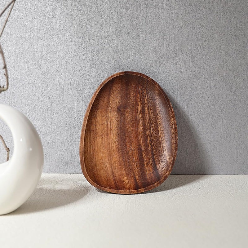 MIYUNO トレー 木製 茶席 お盆 おぼん 天然木 トレイ ガラス 小物入れ 茶道具 茶托 おしゃれ 盛器 ガラス皿 小物入れ 茶道具 お皿 小皿 豆皿 胡桃色 カフェトレー ティートレー 中国茶器 急須置き お洒落 おしゃれ BUGZE