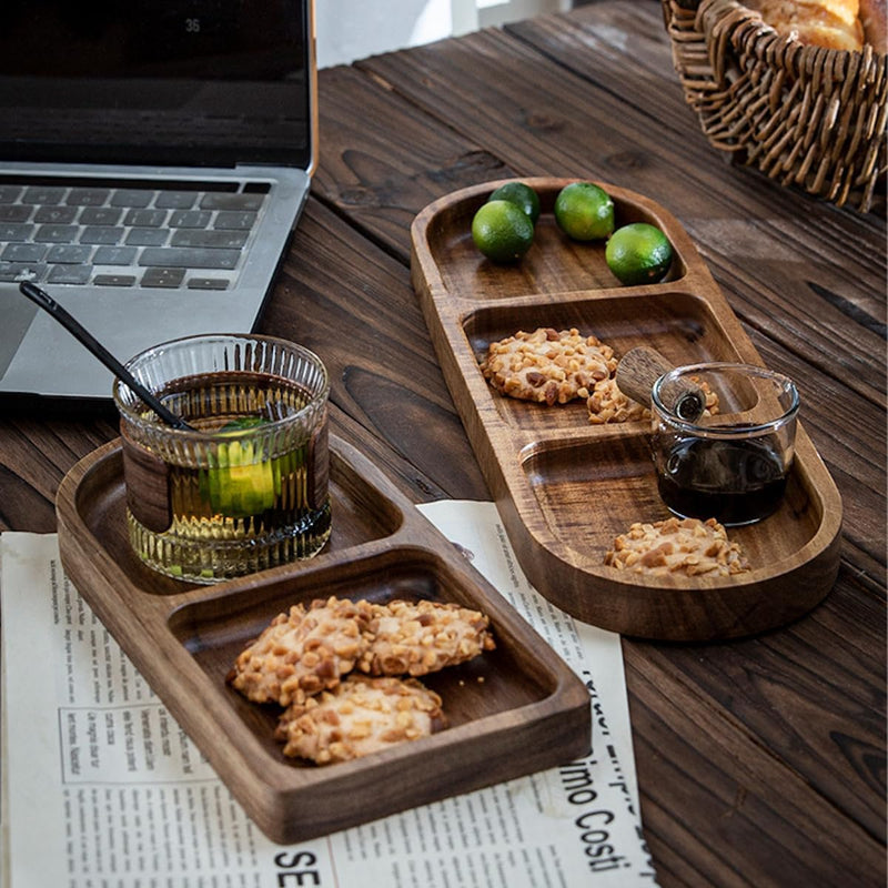 木製トレー 長方形 小物入れ 滑らないトレー 23×11×2cm