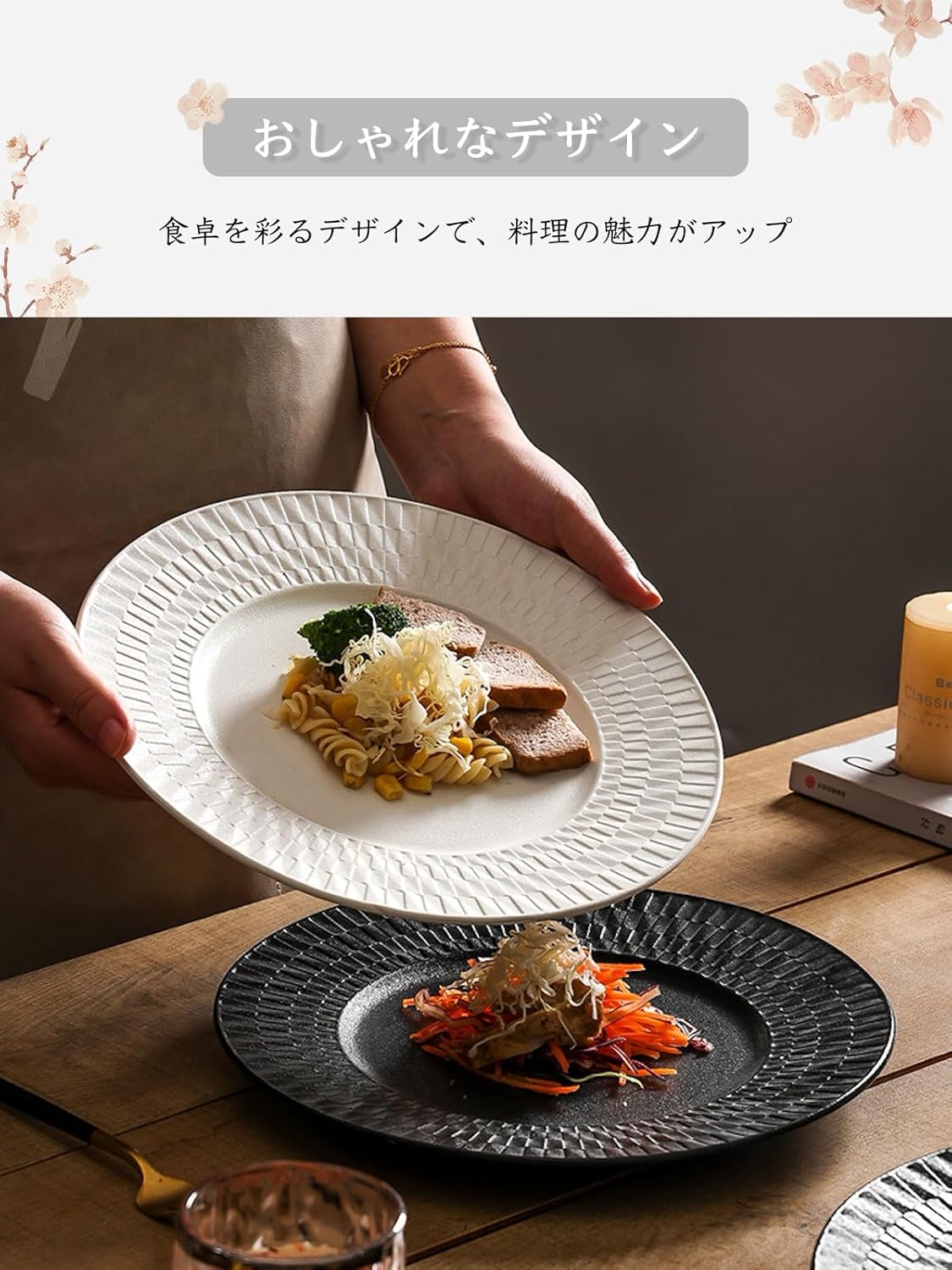 ディナープレート 皿 丸皿 焼物皿 ケーキ皿 パスタ皿 プレート 焼き物皿 デザートプレート 取り皿 刺身皿 和食器 和皿 魚 お皿 食器セット 魚焼き器 dish 大皿 丸 陶器 陶盤 割れない 耐熱 電子レンジ 食洗機対応 和風 あじわい おしゃれ 業務用 レストラン 居酒屋 26.8cm 3枚セット TCPYX11