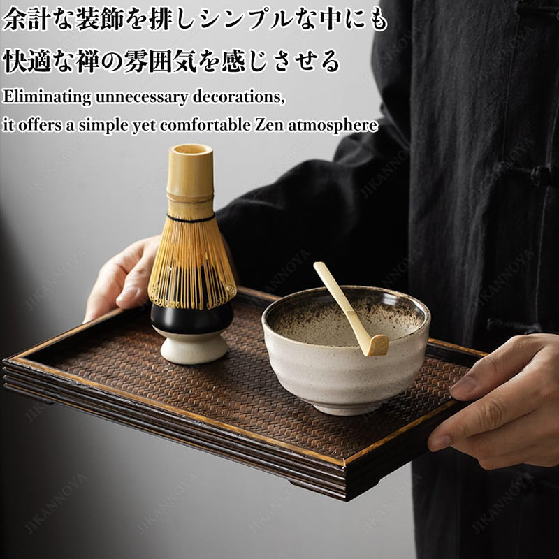 抹茶セット 初心者 お点前セット 茶道具 セット 4点セット 陶器 抹茶碗 茶杓 茶筅 茶せん 百本立 茶筅立て くせ直し お手入れも簡単 母の日 父の日 誕生日 贈り物 220ml