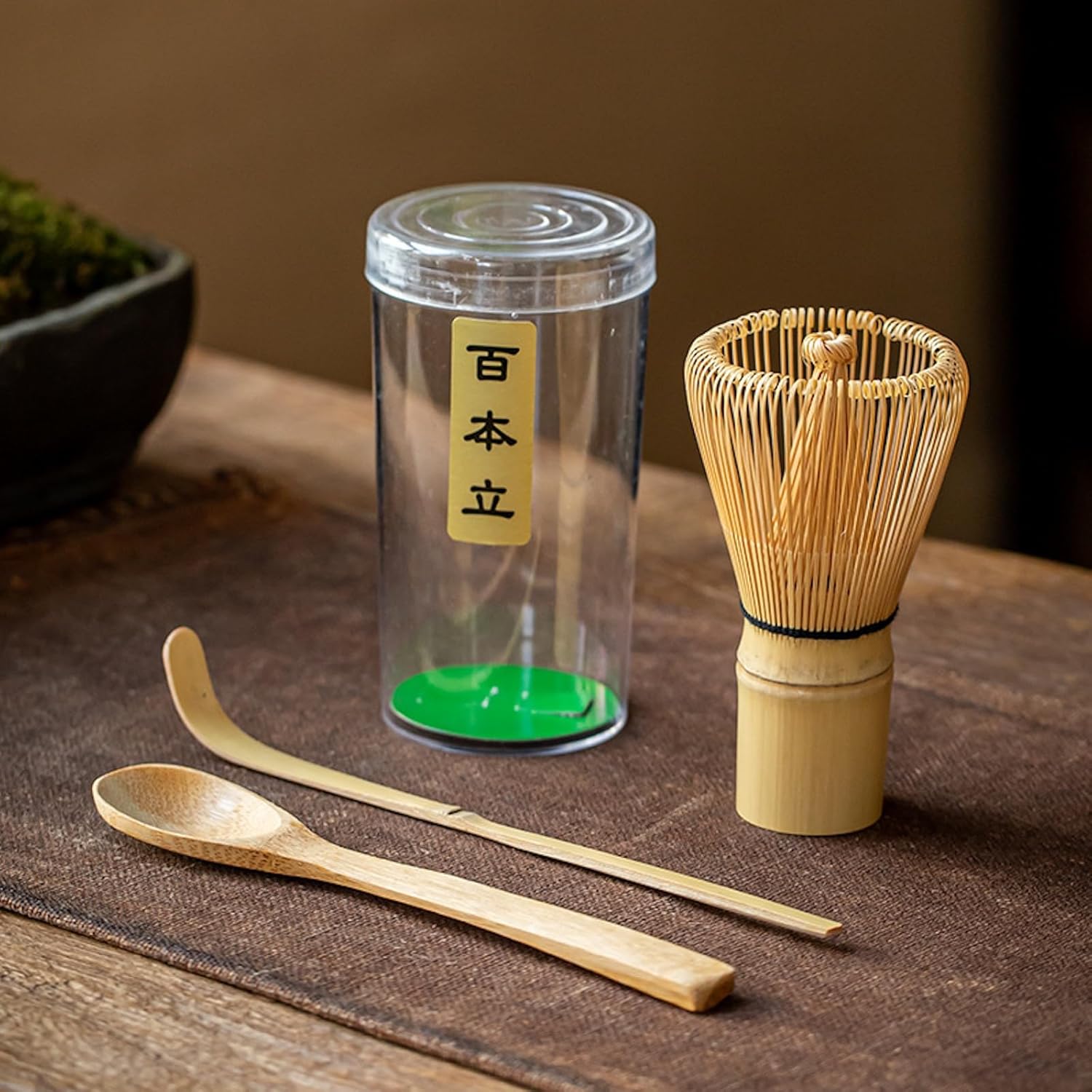 MIYUNO 抹茶セット 初心者 3点セット お点前セット 陶磁器茶碗 茶杓