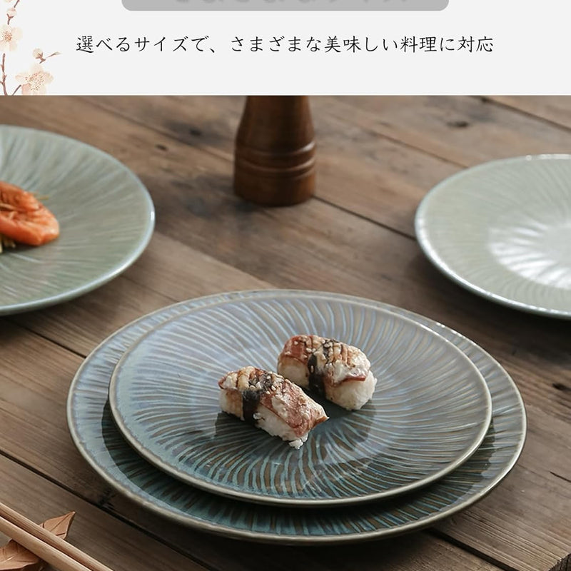 皿 丸皿 焼物皿 ケーキ皿 パスタ皿 プレート 焼き物皿 デザートプレート 取り皿 刺身皿 和食器 和皿 魚 お皿 食器 魚焼き器 dish 大皿 丸 陶器 陶盤 割れない 耐熱 電子レンジ 食洗機対応 和風 あじわい おしゃれ 業務用 レストラン 居酒屋 23cm TCPYX10