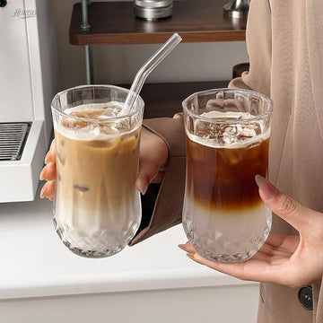 グラス おしゃれ ガラス 透明コップ ティー コーヒー コカップ ミルク 酒グラス 耐熱 耐冷 食洗機対応 お祝い プレゼント 贈り物