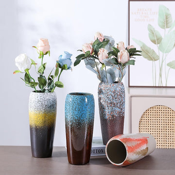 フラワーベース 花瓶 陶器 大きい flower vase 割れない 一輪挿し インテリア 花器 シンプル おしゃれ 生け花 造花 ドライフラワー 北欧 飾り インテリア飾り ins ギフト プレゼント 高さ24.5cm HP03