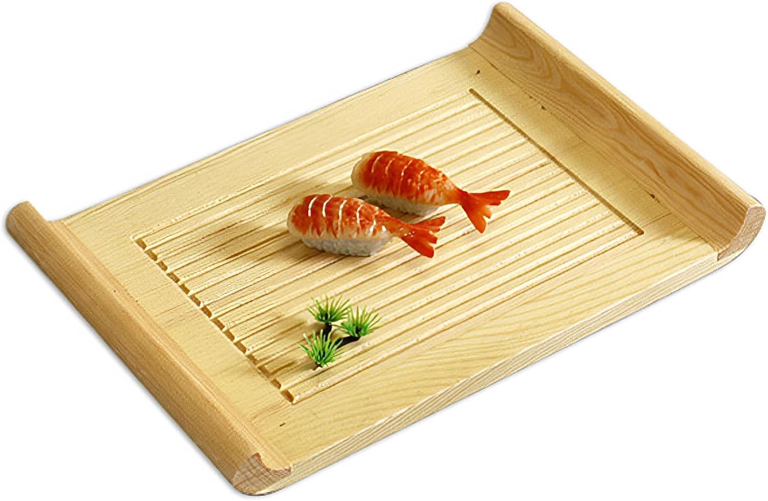 寿司下駄 寿司盛台 ランチプレート 食器 寿司 寿司皿 刺身盛台 和食 寿司プレート 盛器 刺身やお寿司の盛り付けに sushi 刺身盛り合わせ 業務用 飲食店 日本料理 高級料亭 宴会用 家庭用 白木製 42×25cm SSP17N